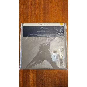 NEW Colormate gray‎ microfiber 4 piece sheet set FULL